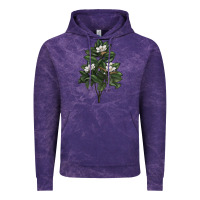 Cloud Purple Magnolia Flower Illustrations Vintage Hoodie - LillyAllenDesigns