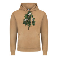 Vintage Camel Magnolia Flower Illustrations Vintage Hoodie - LillyAllenDesigns