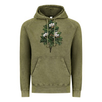 Vintage Olive Magnolia Flower Illustrations Vintage Hoodie - LillyAllenDesigns