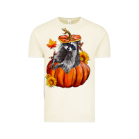 Vintage Arctic Fall Pumpkin Raccoon Vintage Tee - LillyAllenDesigns
