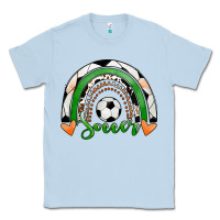 Dusty Blue Soccer Rainbow Classic Tee - RanaPortraitStore