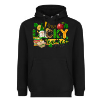 Black one lucky teacher Heavyweight Hoodie - FaDigitalArtStudio