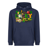 Navy one lucky teacher Heavyweight Hoodie - FaDigitalArtStudio