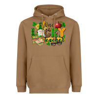 Toasted Coconut one lucky teacher Heavyweight Hoodie - FaDigitalArtStudio