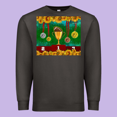 American Football Trophy Cup And Medal Tumbler Premium Sweatshirt Designed By Bundleandbundleshop