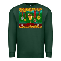 Sports Green american football trophy cup and medal tumbler Premium Sweatshirt - BundleAndBundleShop