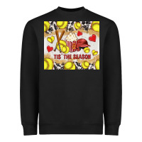 Black tis' the season softball with cowhide tumbler tbs Heavyweight Sweatshirt - TumblerDesignByShophia