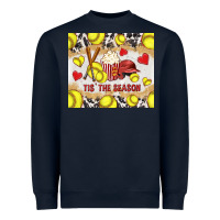 Navy tis' the season softball with cowhide tumbler tbs Heavyweight Sweatshirt - TumblerDesignByShophia