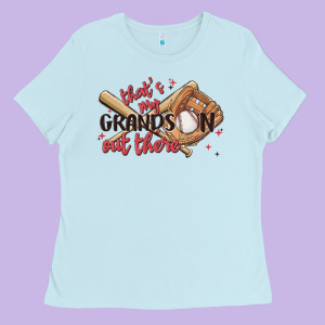 That's My Grandson Out There Ladies Tee Designed By Maliassmallbusiness
