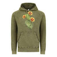 Vintage Olive Opuntia Phaeacantha Cactus Vintage Hoodie - LillyAllenDesigns