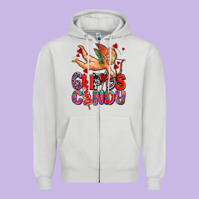 Cupids Candy Olivia Zipper Hoodie Designed By Oliviacreatesart