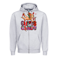 Heather Grey cupids candy olivia Zipper Hoodie - OliviaCreatesArt