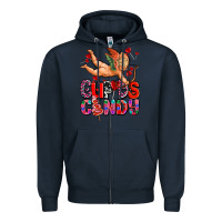 Navy cupids candy olivia Zipper Hoodie - OliviaCreatesArt