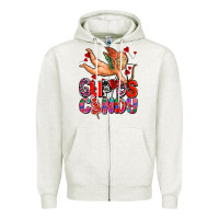 Oatmeal Heather cupids candy olivia Zipper Hoodie - OliviaCreatesArt