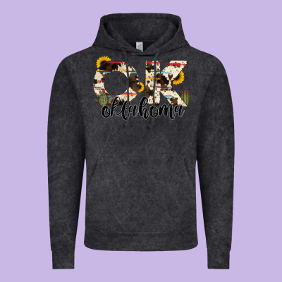 Oklahoma State Cowhide Serape Cactus Vintage Hoodie Designed By Ranaportraitstore