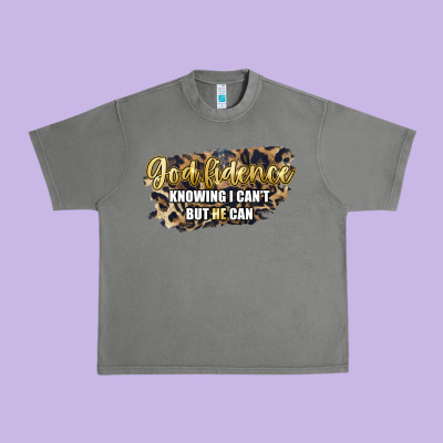 God Fidence Knowing I Can't But He Can Urban Heavy Tee Designed By Artiststas