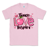 Bubblegum Pink teach love inspire teacher valentines day Classic Tee - LillyAllenDesigns