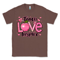 Chestnut teach love inspire teacher valentines day Classic Tee - LillyAllenDesigns