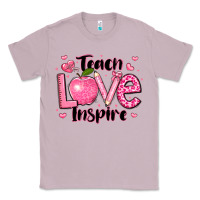 Lilac teach love inspire teacher valentines day Classic Tee - LillyAllenDesigns