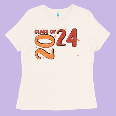 Custom Class Of 2024 Name Of School Font  Super Sn Ladies Tee Designed By Maliassmallbusiness