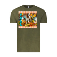 Vintage Olive Fall With Baby Goat Vintage Tee - LillyAllenDesigns