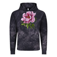 Cloud Black Peony Flower Illustrations Vintage Hoodie - LillyAllenDesigns