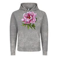 Cloud Rock Peony Flower Illustrations Vintage Hoodie - LillyAllenDesigns