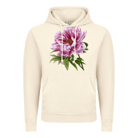 Vintage Artic Peony Flower Illustrations Vintage Hoodie - LillyAllenDesigns