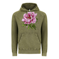 Vintage Olive Peony Flower Illustrations Vintage Hoodie - LillyAllenDesigns