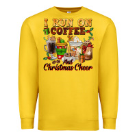 Lemon i run on coffee and christmas cheer Premium Sweatshirt - FaDigitalArtStudio