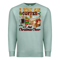 Seafoam i run on coffee and christmas cheer Premium Sweatshirt - FaDigitalArtStudio