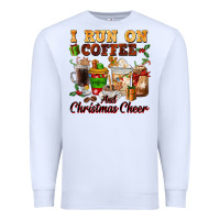 White i run on coffee and christmas cheer Premium Sweatshirt - FaDigitalArtStudio