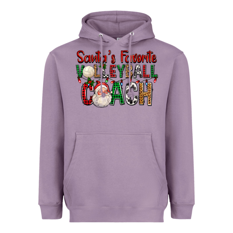 Santa's Favorite Volleyball Coach For Christmas Heavyweight Hoodie by FaDigitalArtStudio | Teevron