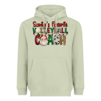 Matcha Santa's Favorite Volleyball Coach For Christmas Heavyweight Hoodie - FaDigitalArtStudio