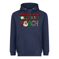 Navy Santa's Favorite Volleyball Coach For Christmas Heavyweight Hoodie - FaDigitalArtStudio