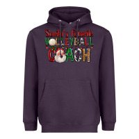 Plum Santa's Favorite Volleyball Coach For Christmas Heavyweight Hoodie - FaDigitalArtStudio