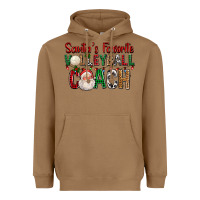 Toasted Coconut Santa's Favorite Volleyball Coach For Christmas Heavyweight Hoodie - FaDigitalArtStudio