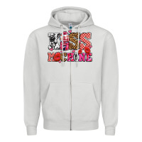 Dove Grey kiss machine with lips olivia Zipper Hoodie - OliviaCreatesArt