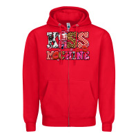 Red kiss machine with lips olivia Zipper Hoodie - OliviaCreatesArt
