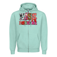Seafoam kiss machine with lips olivia Zipper Hoodie - OliviaCreatesArt
