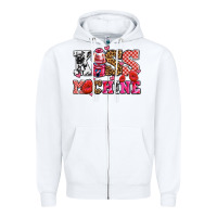 White kiss machine with lips olivia Zipper Hoodie - OliviaCreatesArt