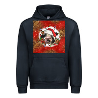 Navy christmas cow Urban Hoodie - LillyAllenDesigns