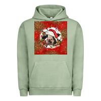 Pigment Oil Green christmas cow Urban Hoodie - LillyAllenDesigns