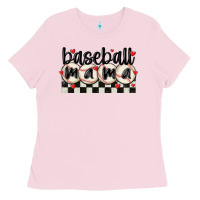 Bubblegum Pink baseball mama Ladies Tee - MaliasSmallBusiness
