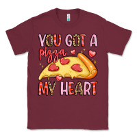 Burgundy you got a pizza my heart Classic Tee - LillyAllenDesigns