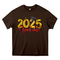 Chocolate Brown 2025 graduate Heavy Core Tee - MaliasSmallBusiness