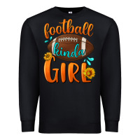 Black football kinda girl Premium Sweatshirt - BundleAndBundleShop