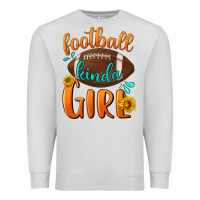 Dove Grey football kinda girl Premium Sweatshirt - BundleAndBundleShop