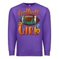 Purple football kinda girl Premium Sweatshirt - BundleAndBundleShop