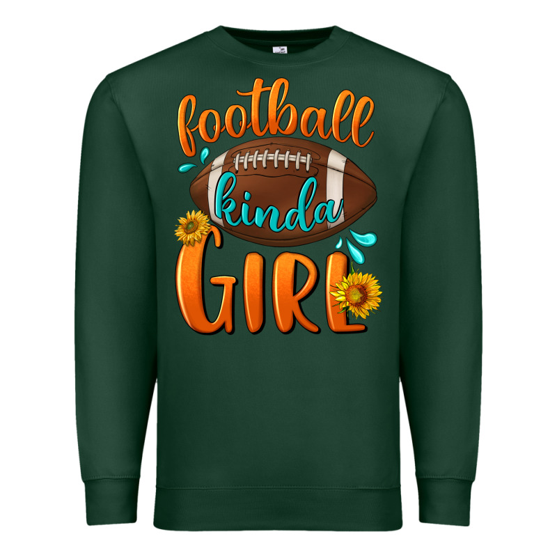 Football Kinda Girl Premium Sweatshirt by BundleAndBundleShop | Teevron